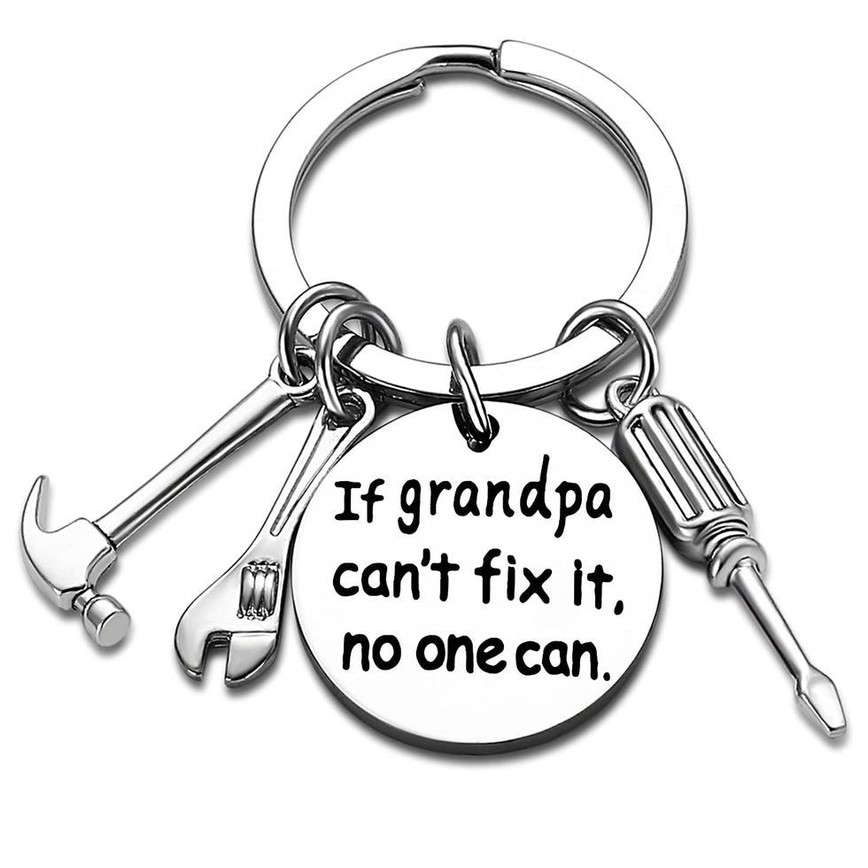 "If Grandpa Can't Fix It No One Can" Keychain