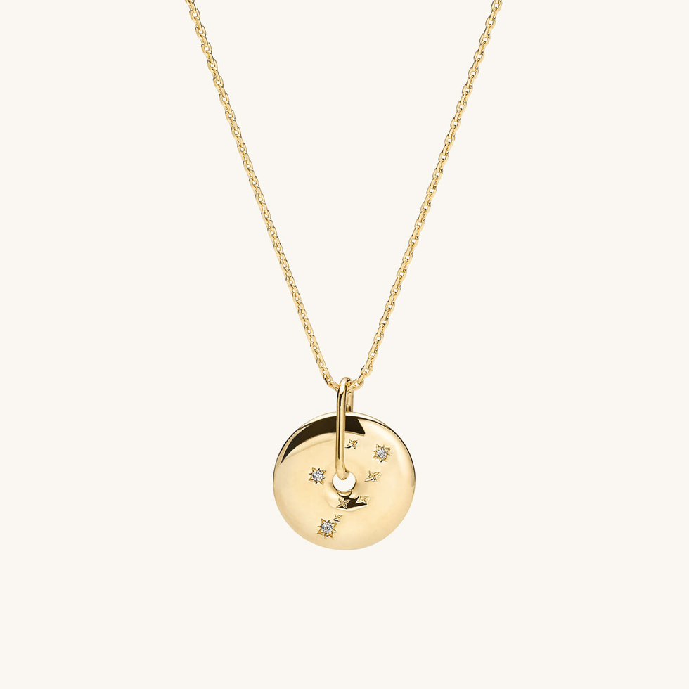 18K Gold Zodiac Pendant Necklace