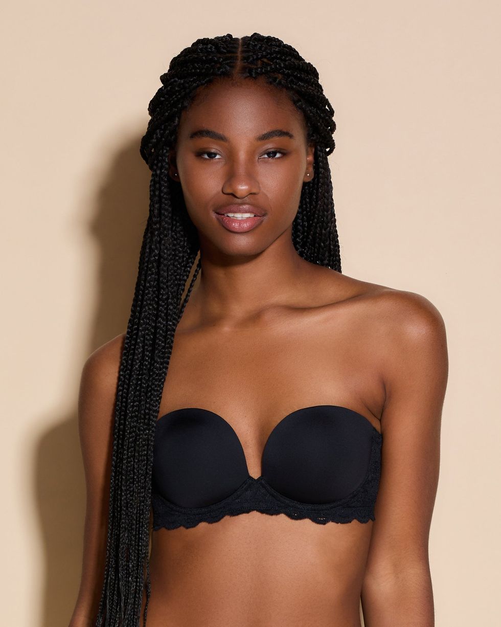 Never Say Never Plungie Lace Strapless Bra
