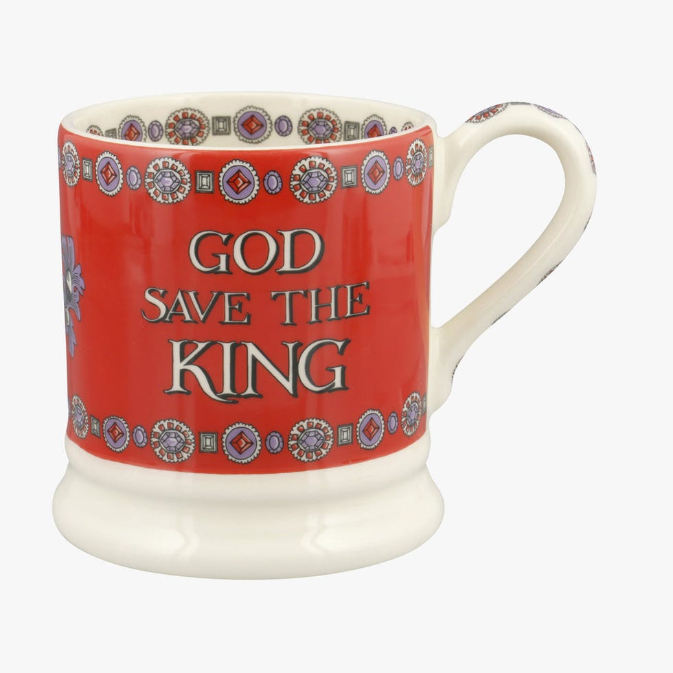 Sua Maestà il Re Carlo III Tazza e Piattino Colazione Grande 450 ml 15oz  Fine Bone China Incoronazione Commemorativa Decorata a Mano Regno Unito -   Italia