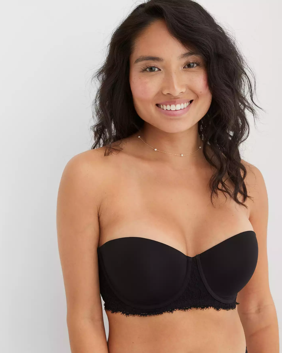 Sexy Plus Size Silicone Underwire Strapless Push Up Bra With