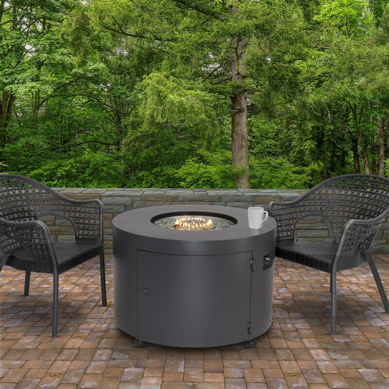 Propane Outdoor Fire Pit Table with Lid