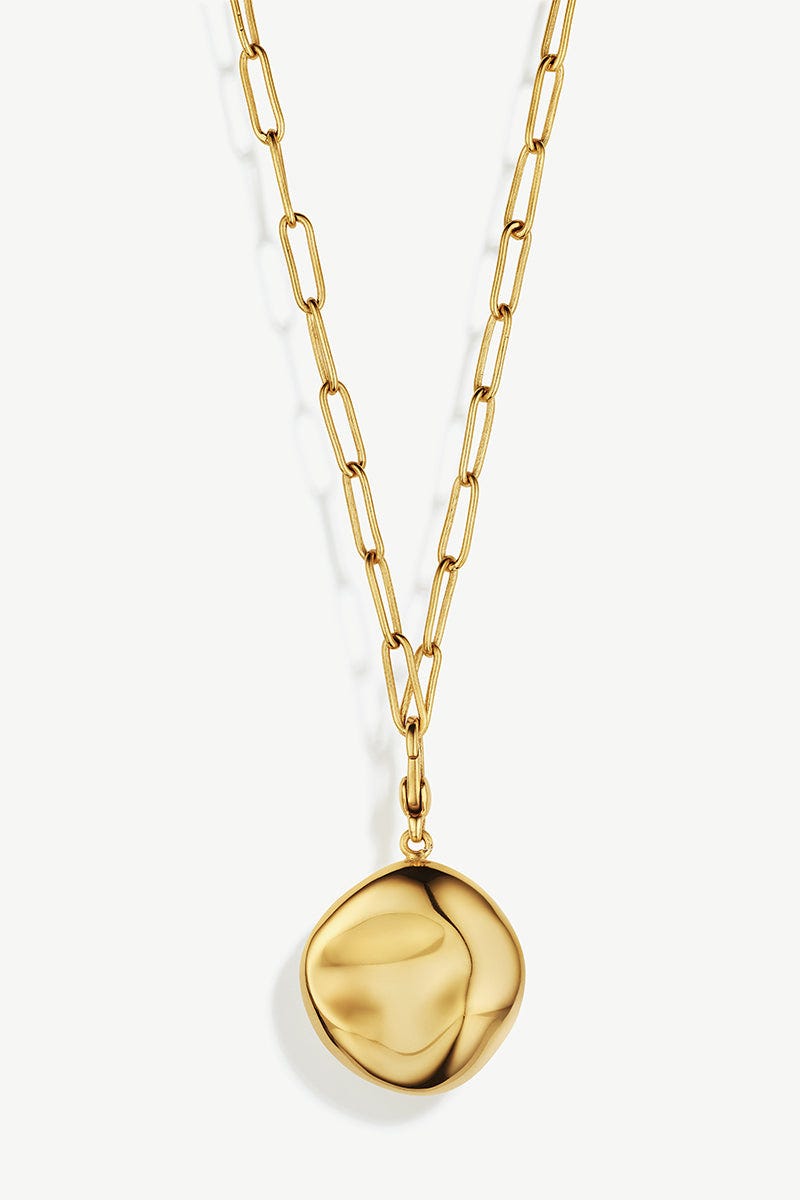 Bahari Necklace Charm & Mini Ellipse Link Necklace