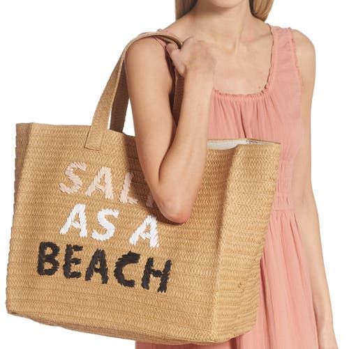 Btb Los Angeles Salty As A Beach Paper Straw Tote Bag