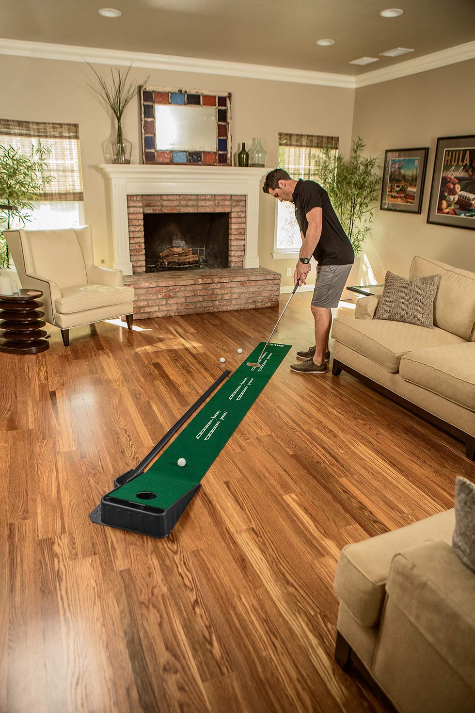 Pro Indoor Putting Green with Ball Return