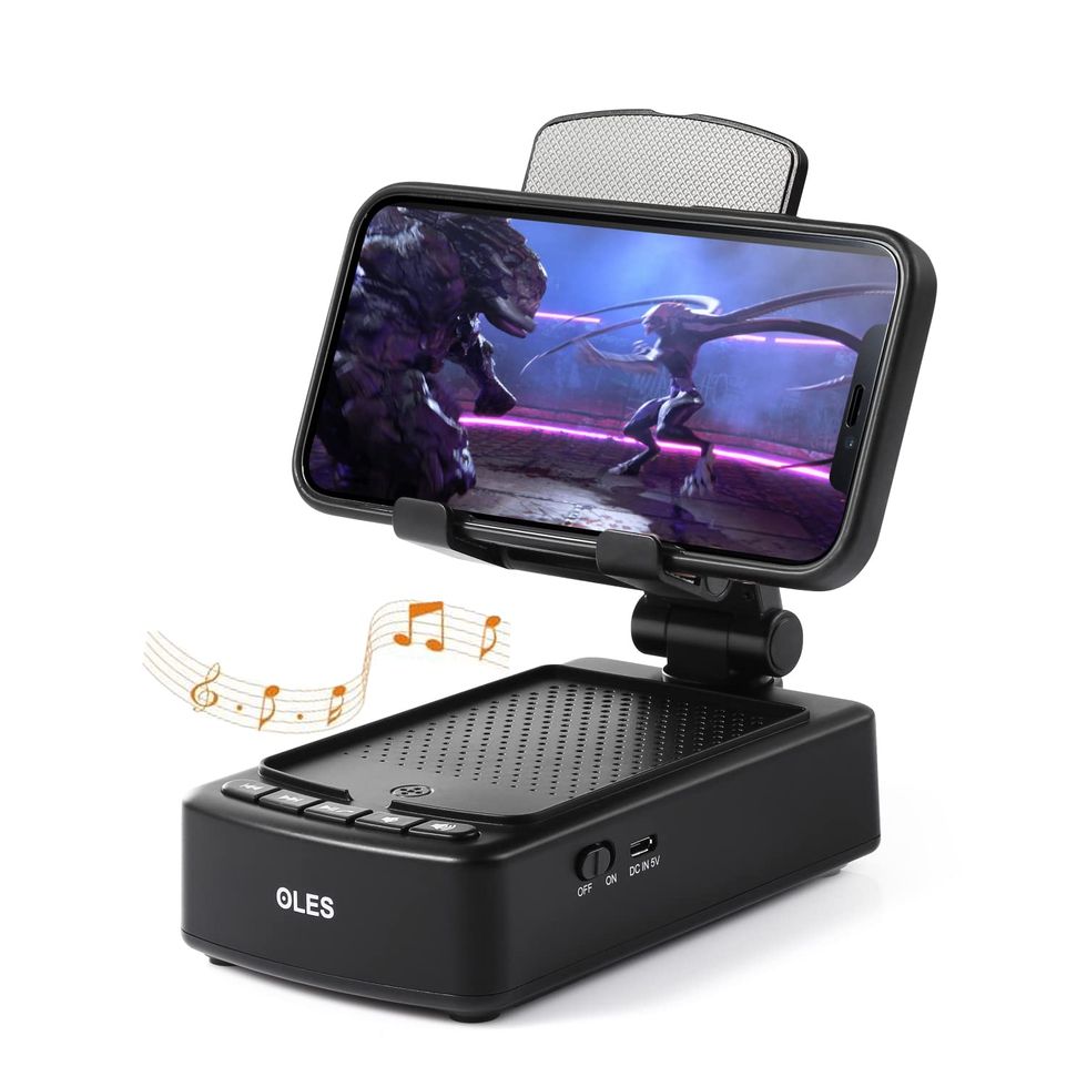 Mobile Phone Stand with Bluetooth Speaker