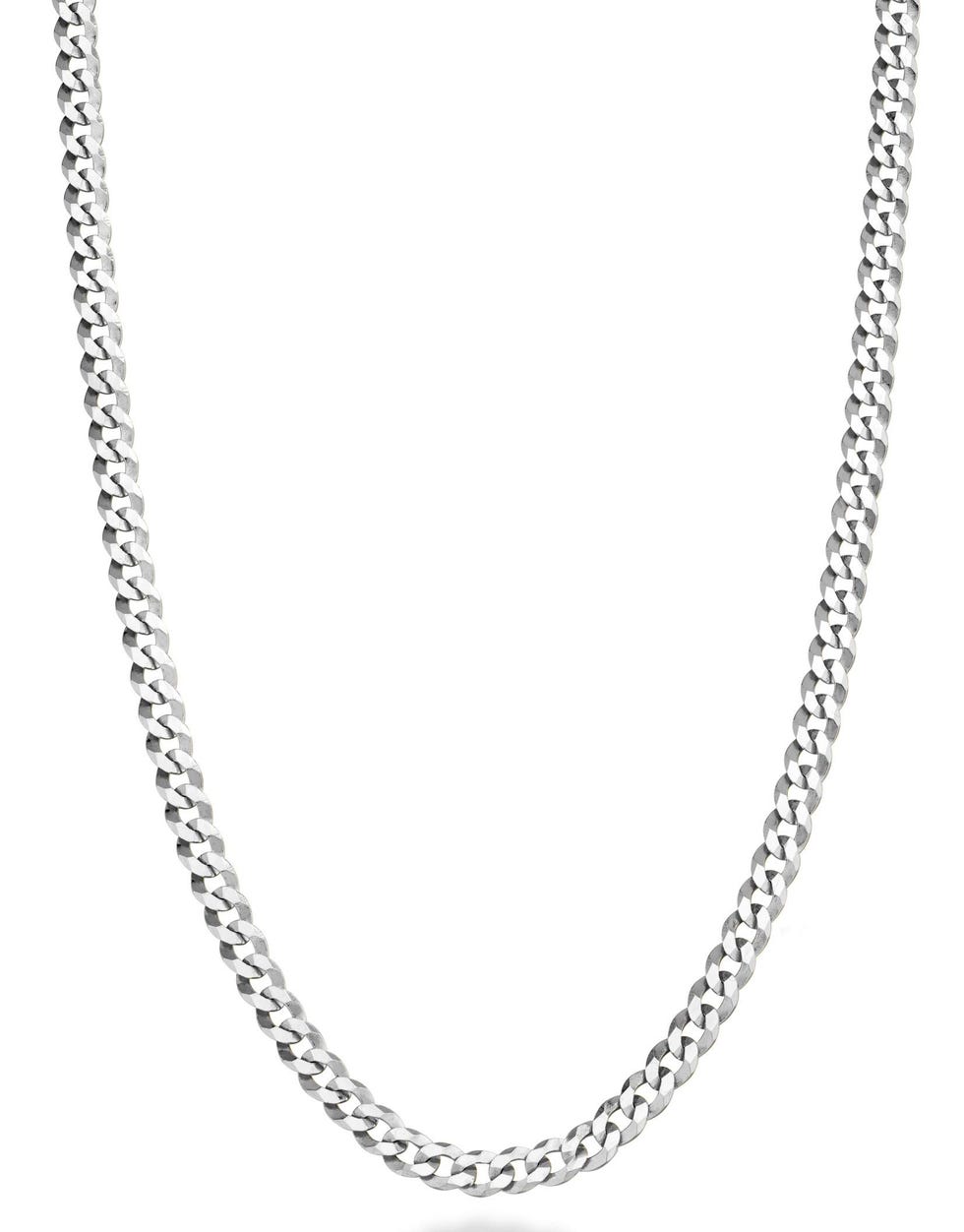 Sterling Silver Curb Cuban Link Chain Necklace