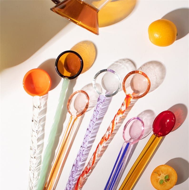 Multicolor Glass Stirring Sticks