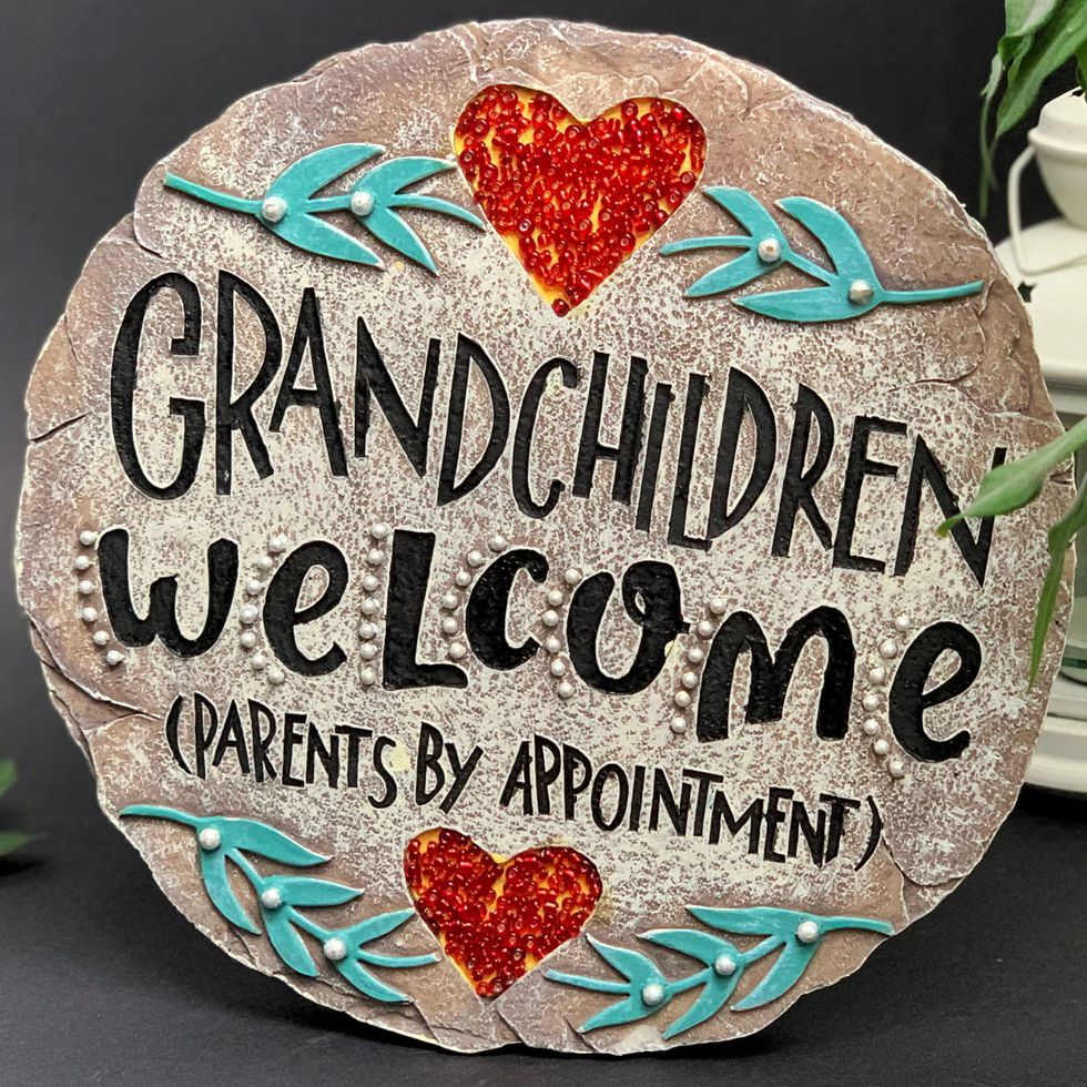 'Grandchildren Welcome' Garden Stepping Stone