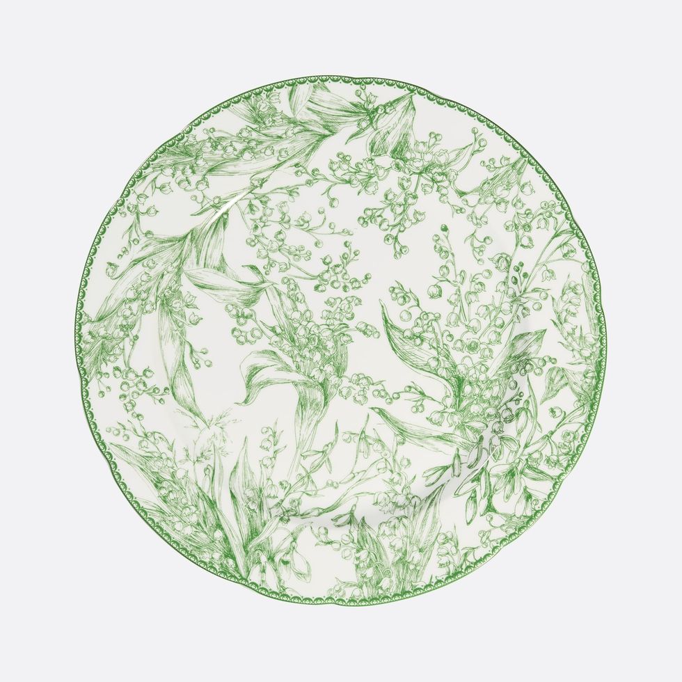 Decorative Plate, Green, New Lily of the Valley