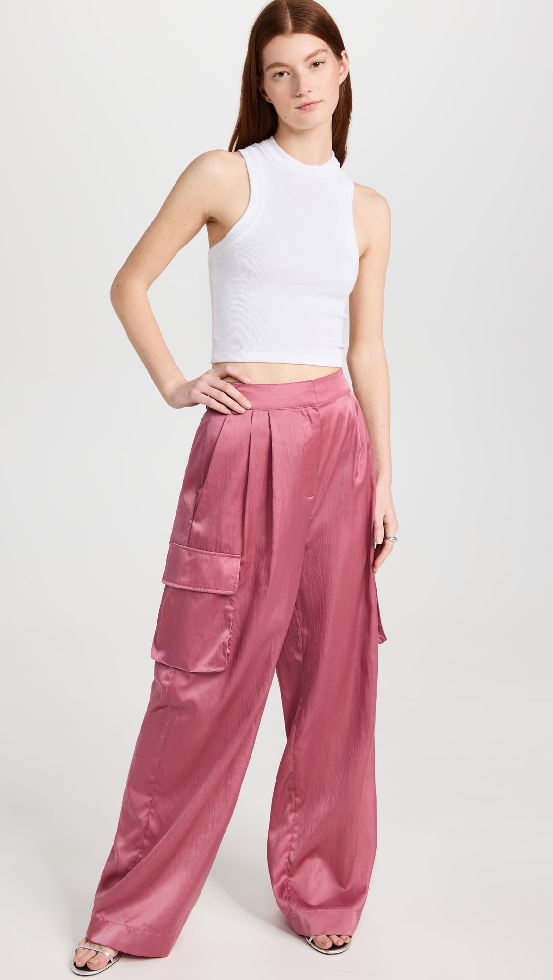 Womens pink cargo sales trousers