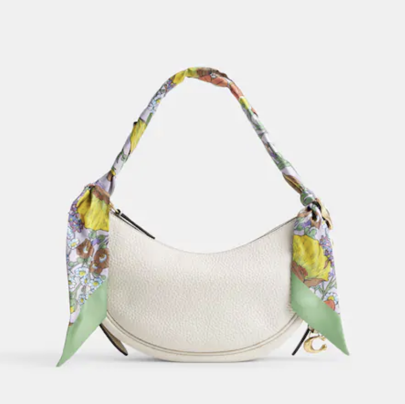 Luna Shoulder Bag & Floral Print Silk Scarf