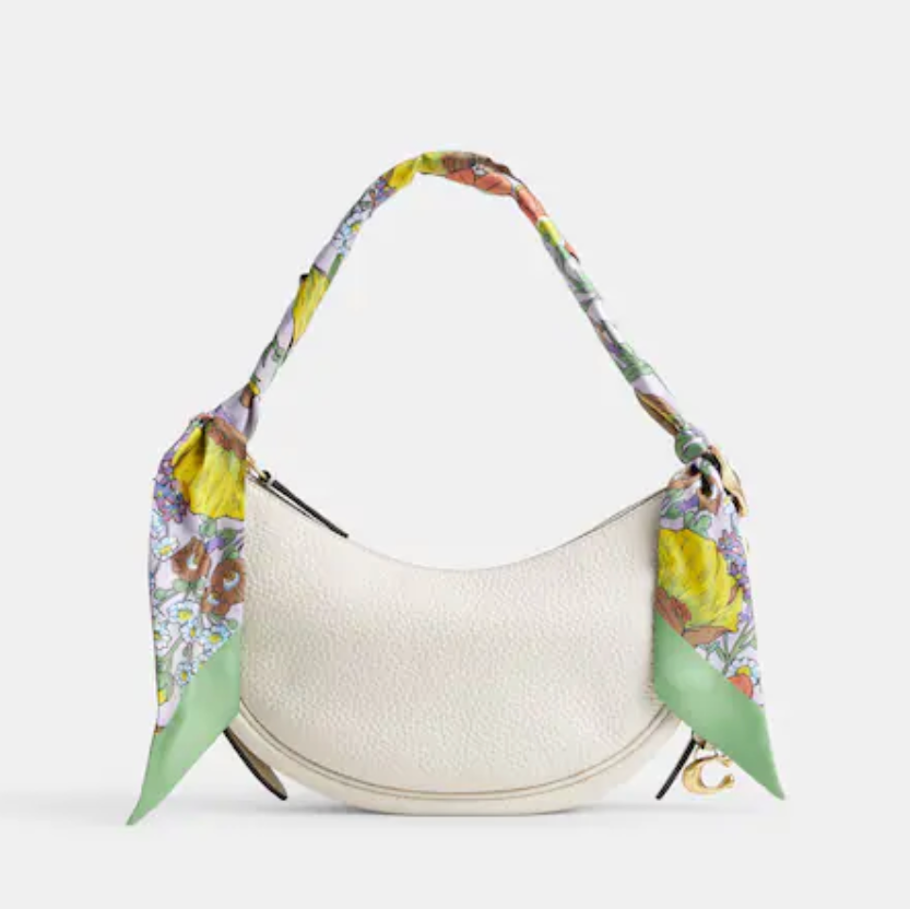 Luna Shoulder Bag & Floral Print Silk Scarf Luna Shoulder Bag & Floral Print Silk Scarf
