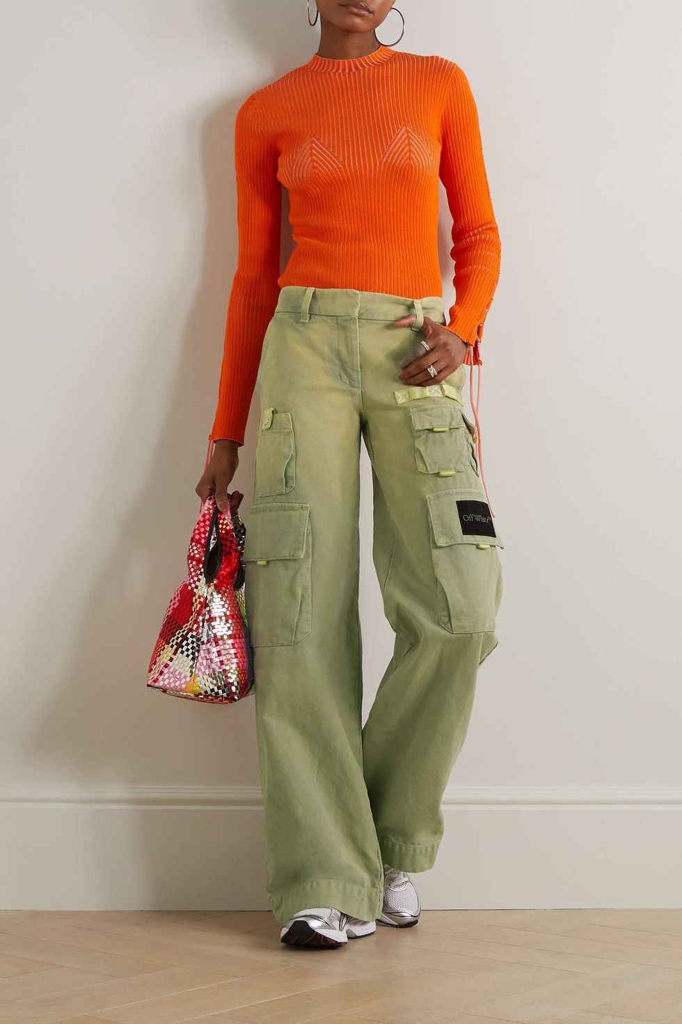 I Saw It First Plus wide leg cargo pants in green
