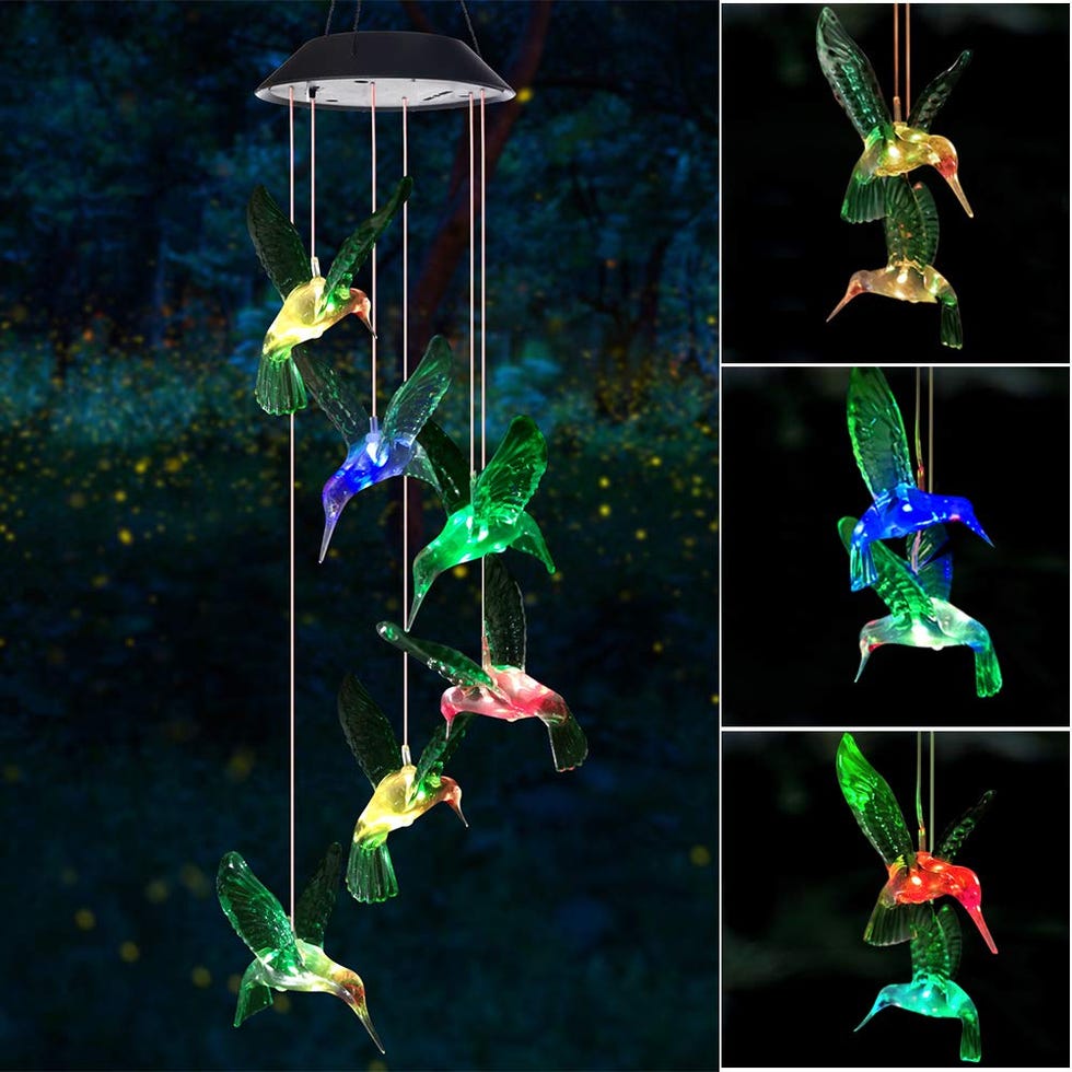 Solar Hummingbird Wind Chimes 