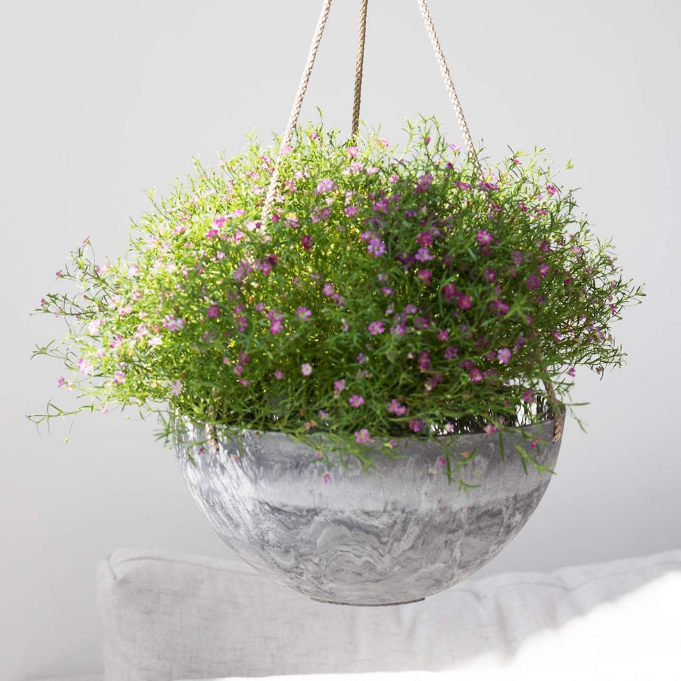 Marble Pattern Hanging Planter