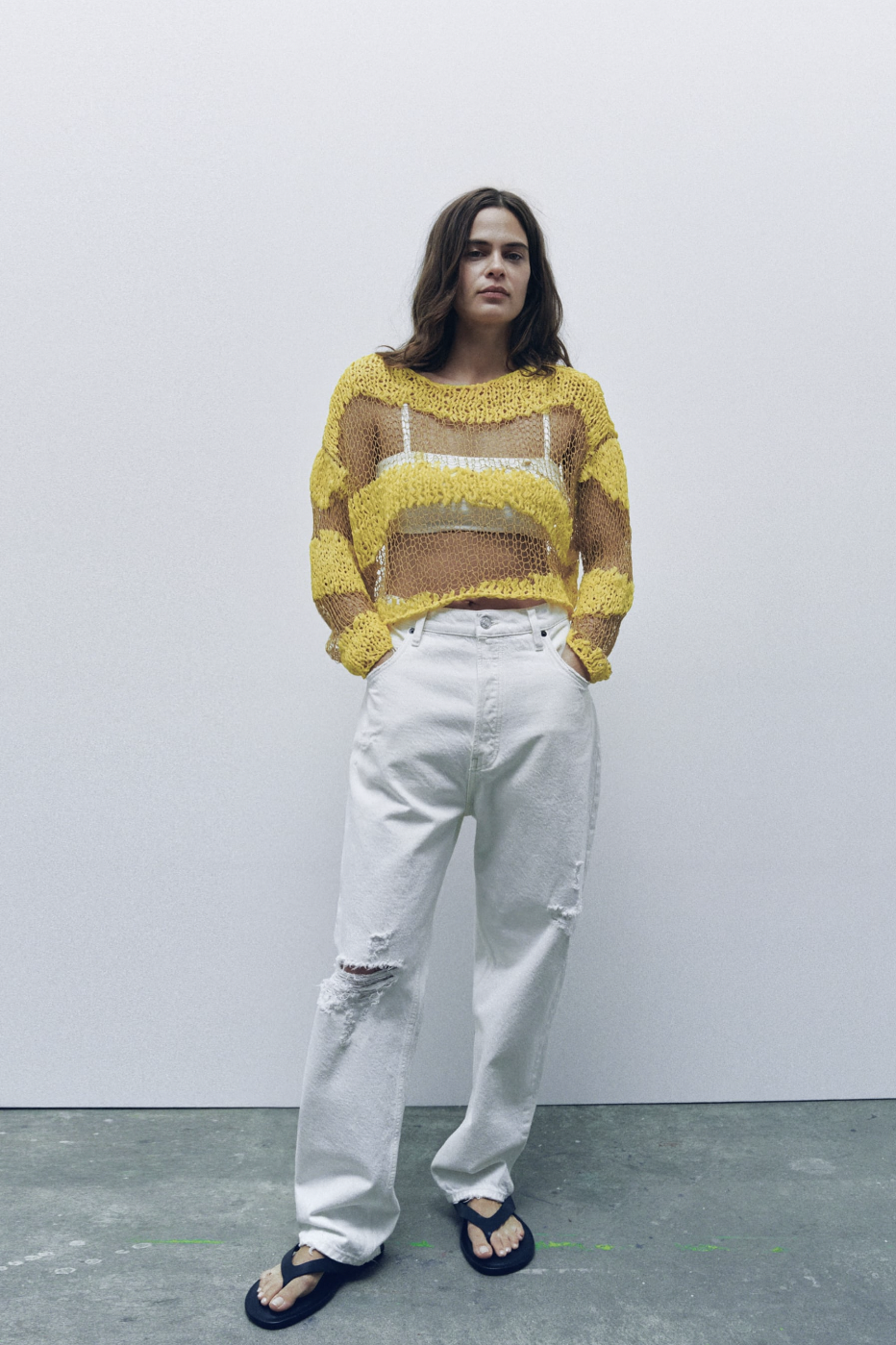 Zara Combination Knit Sweater 