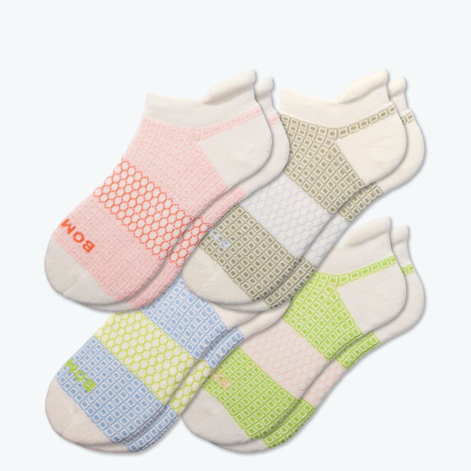 Women's Tile Style Ankle Sock (4-Pack)