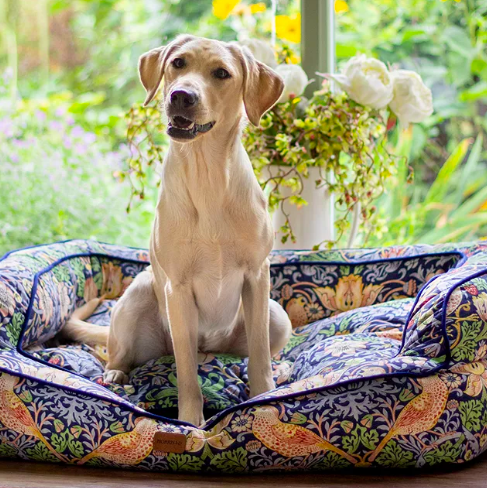 Morris & Co. Strawberry Thief Dog Bed
