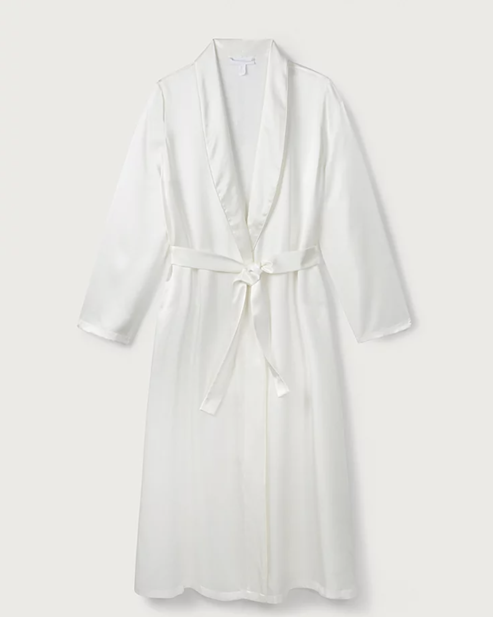 White silk robe