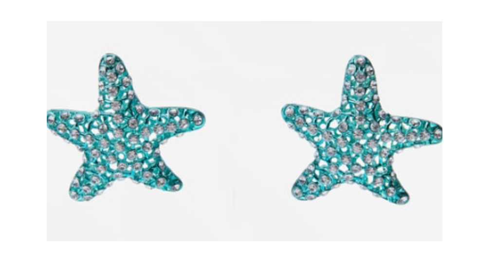 Orecchini a forma di stella marina Zara 
