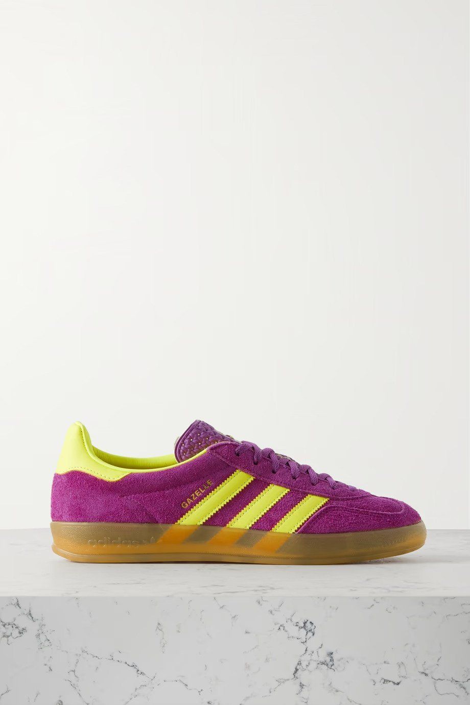 Gazelle Indoor leather-trimmed suede and nylon sneakers