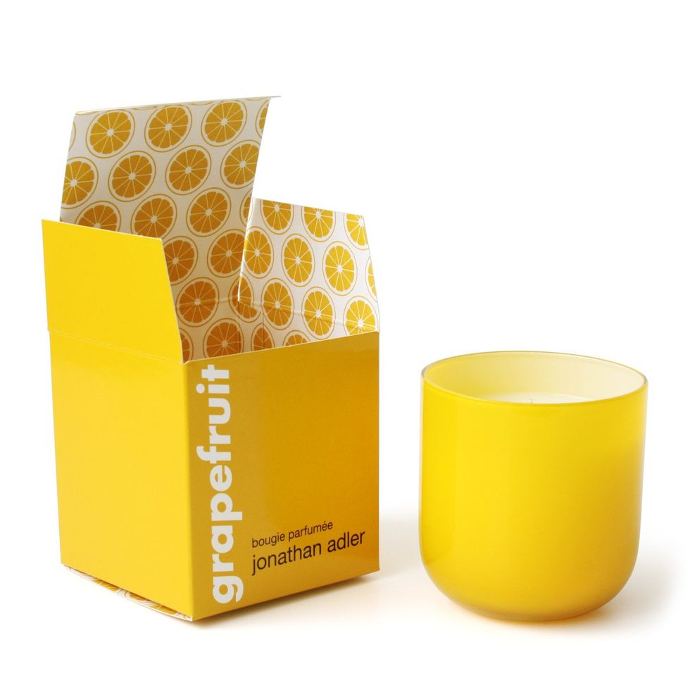Pop Grapefruit Scented Candle, Yellow
