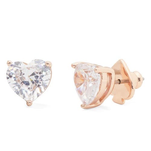 My Love Cubic Zirconia Heart Stud Earrings