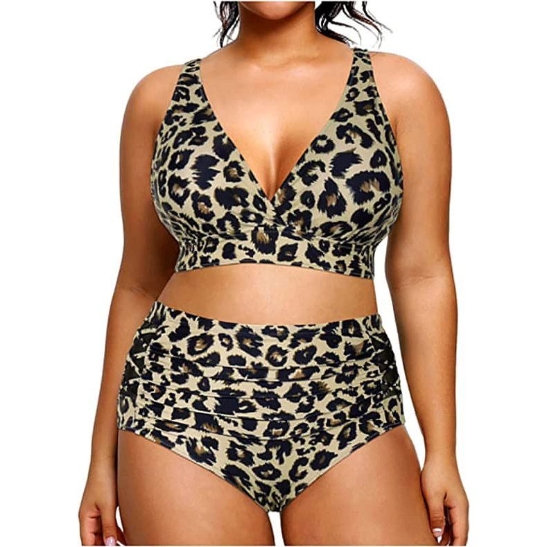 High-Waisted Two-Piece Bathing Suit
