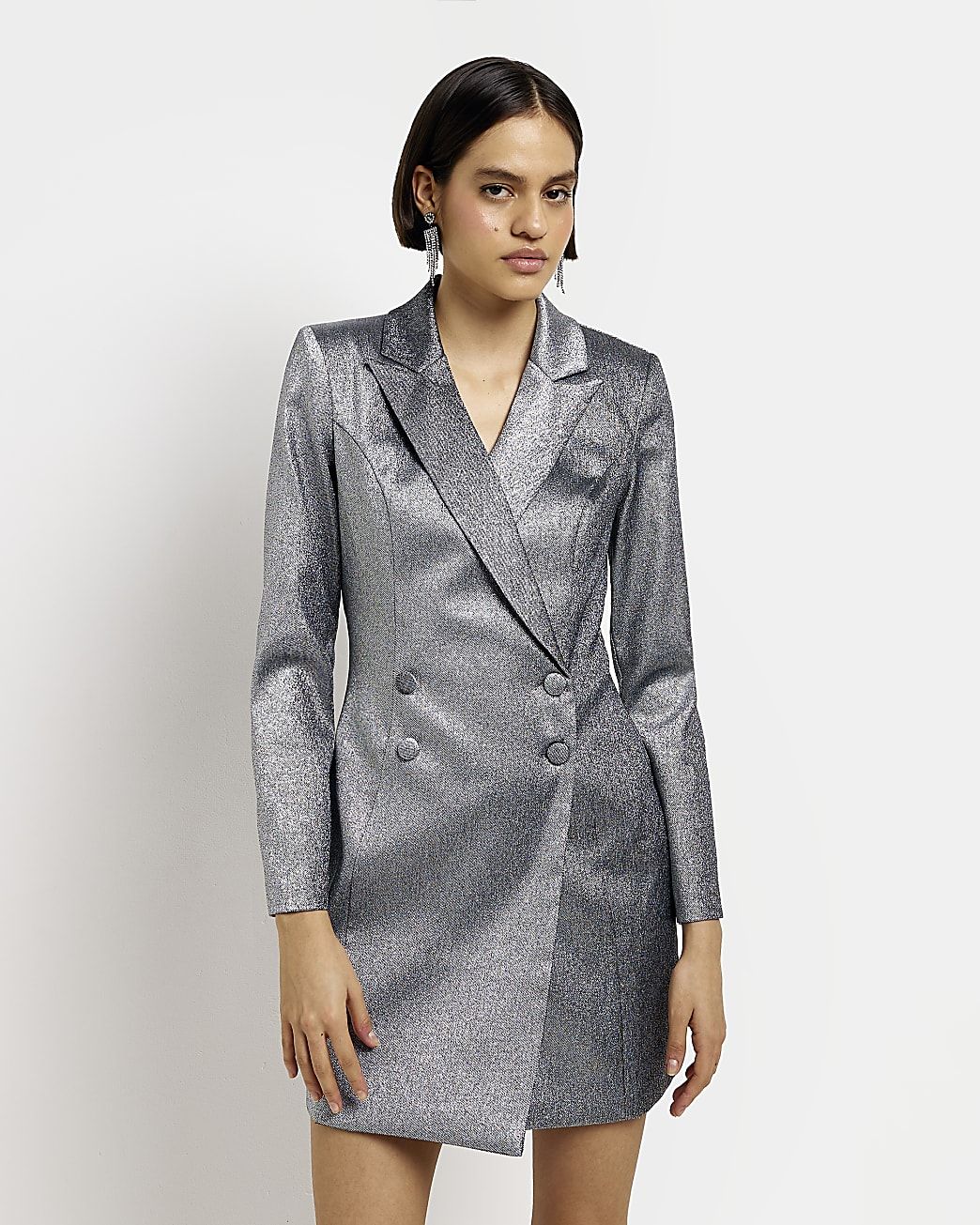 Long blazer hotsell with dress