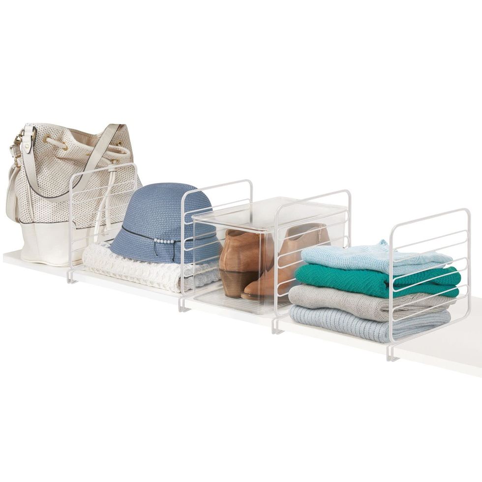 mDesign Wardrobe Shelf Dividers, 4 Pack