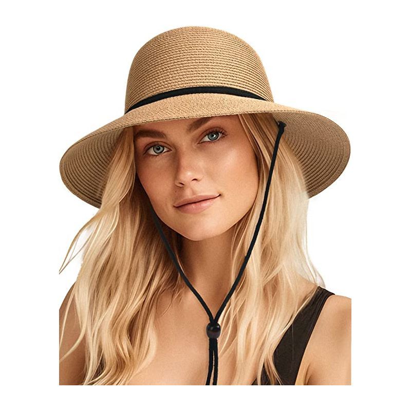 FURTALK Womens Sun Visor Hat Straw Sun Visors for Women Summer Packable  Ponytail Beach Hats for Women Travel UPF 50+ at  Women's Clothing  store