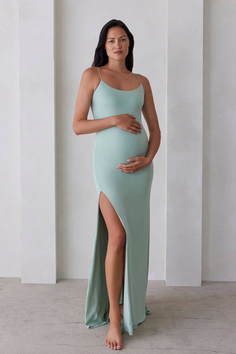 Floral Maternity Nursing Dress Pregnancy dress for women zipper gown  evening Top