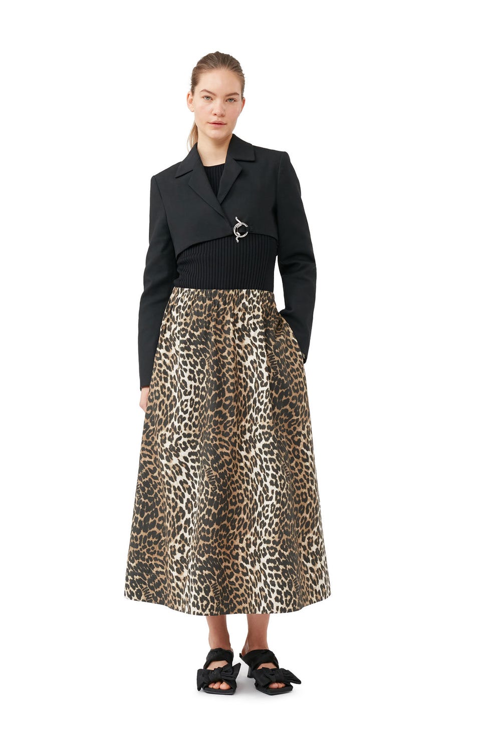 Leopard Printed Elasticated Maxi Skirt