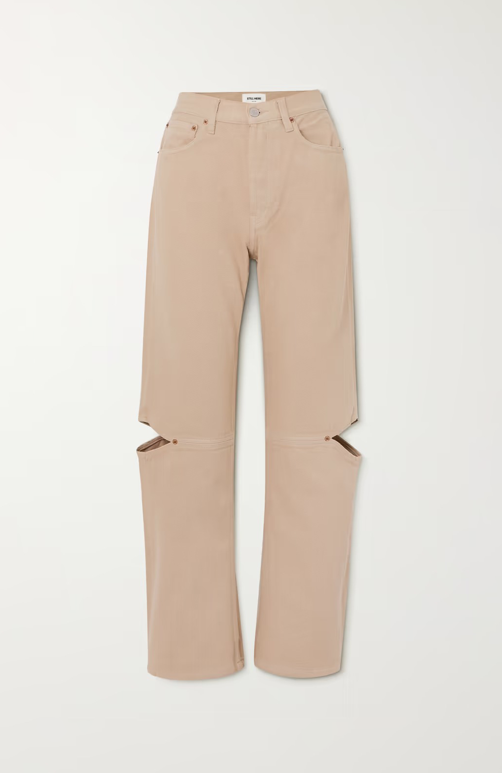 Cowgirl cutout embroidered high-rise straight-leg jeans