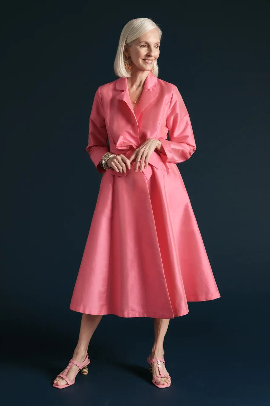 Pink Wrap Dress, Occasion dress, Cocktail, Wedding, Silk Fred, New with  tags
