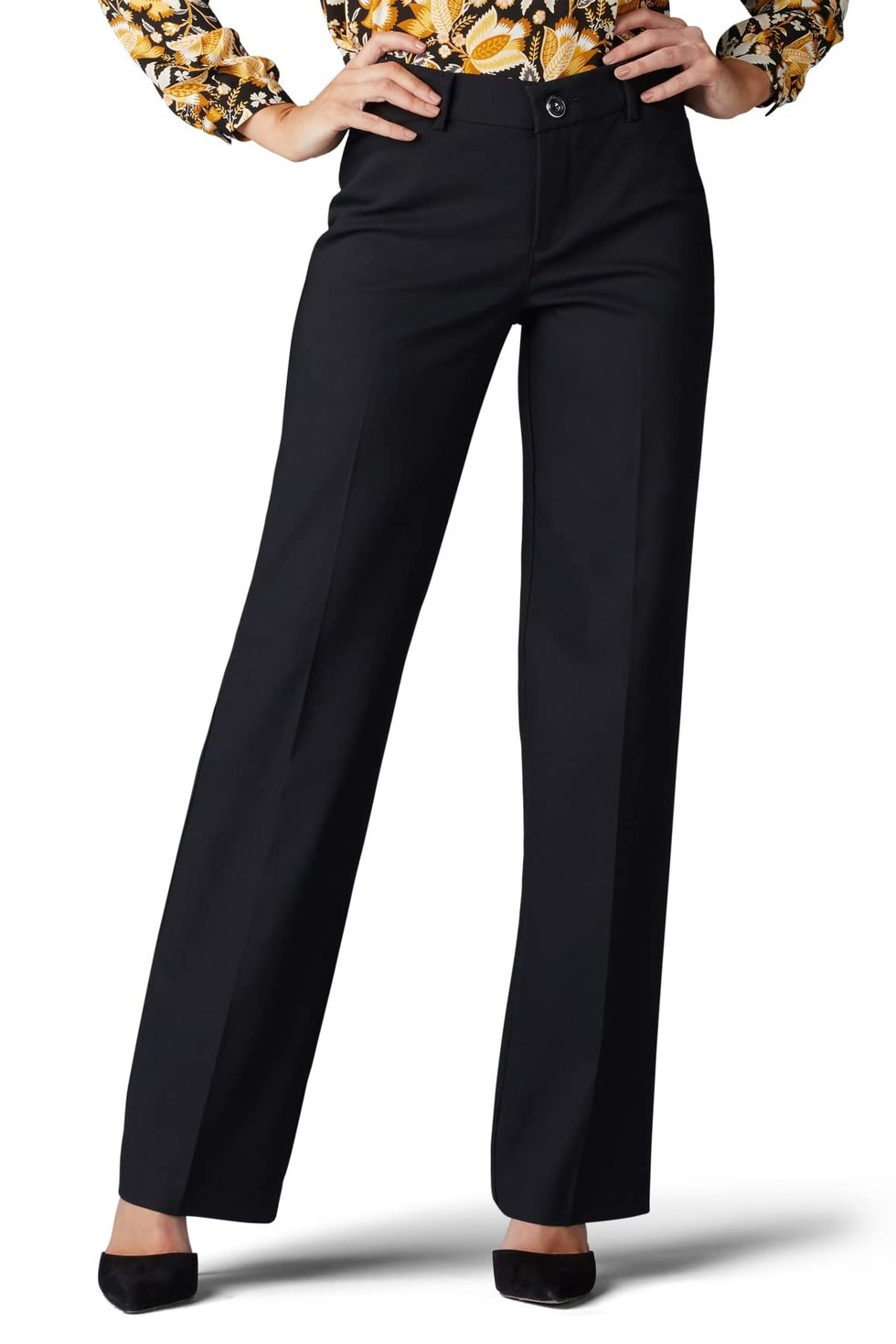 SweatyRocks Women's Elegant High Waist Belted Pants Straight Leg Office  Suit Pants Trousers Black S at  Women's Clothing store