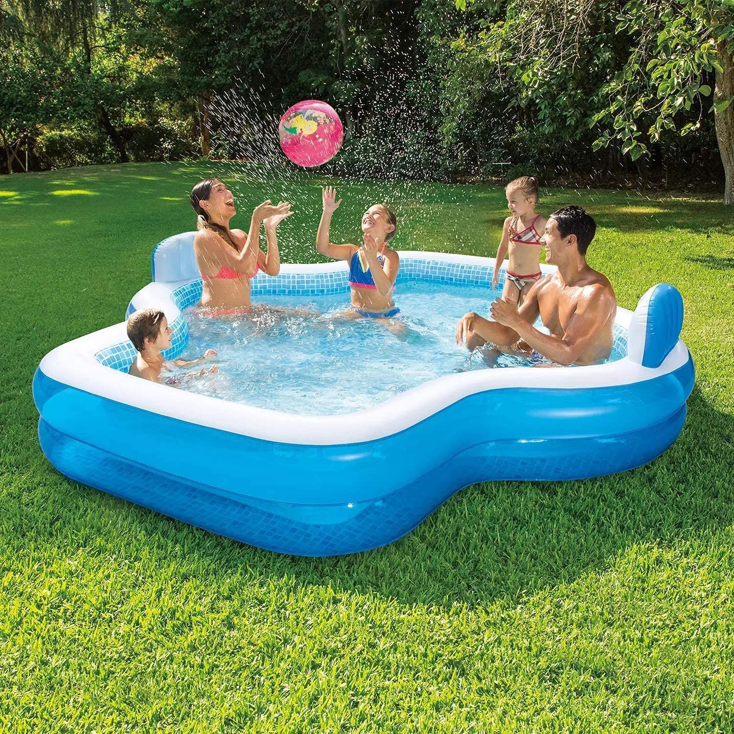 Small inflatable pool store for adults