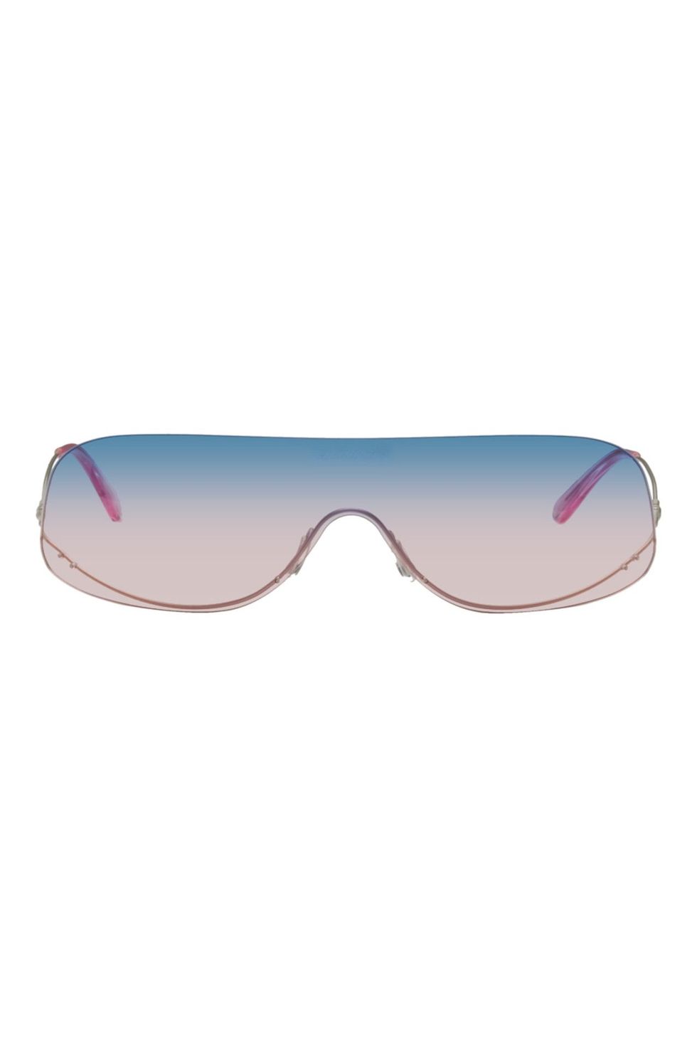 SSENSE Exclusive Blue & Pink Rimless Sunglasses