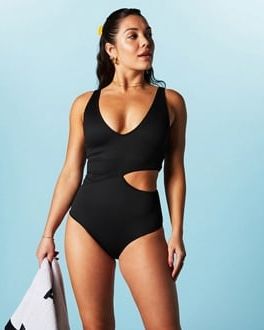 Asymmetrical Cutout Shaping One-Piece Swimsuit
