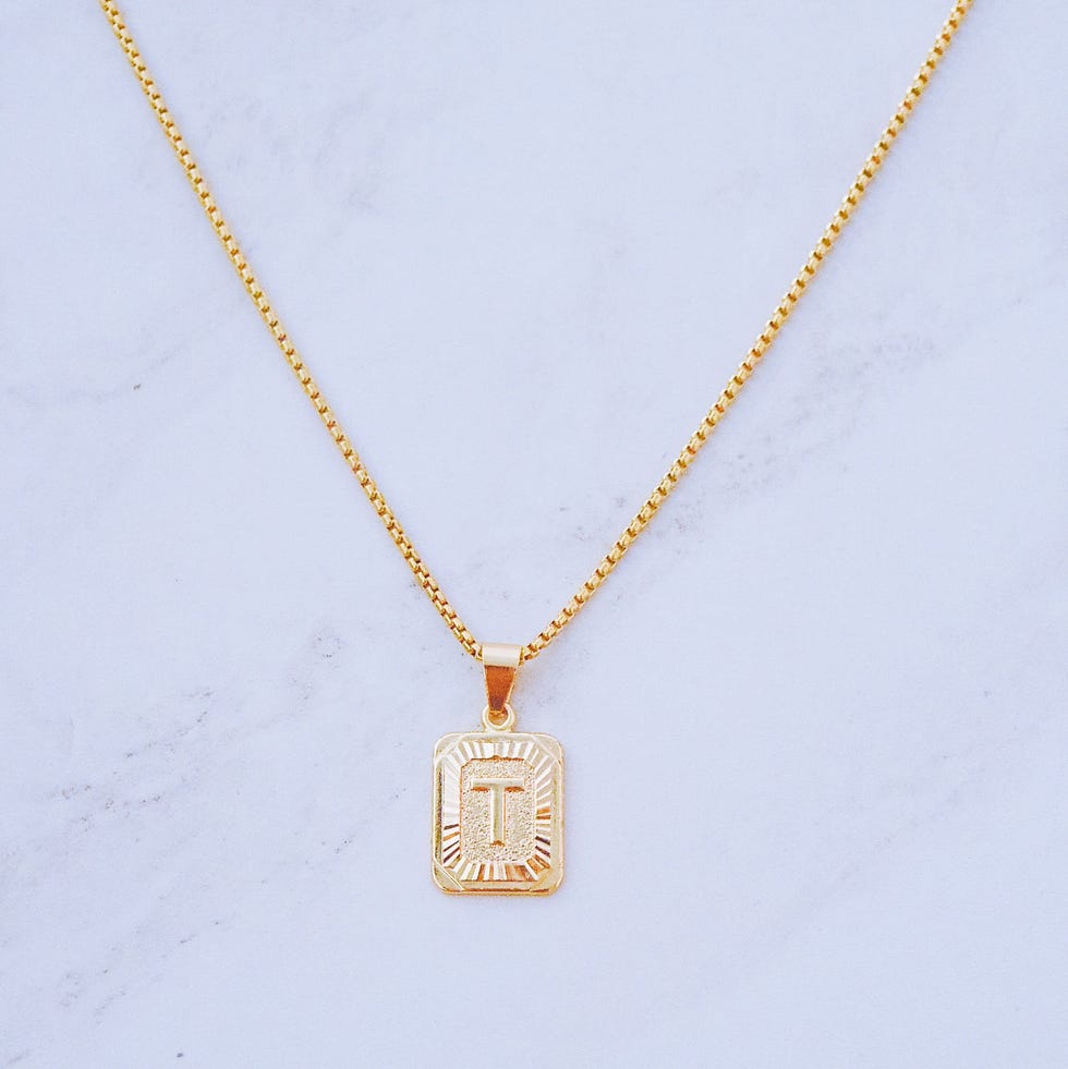 Initial Tag Necklace Initial Tag Necklace