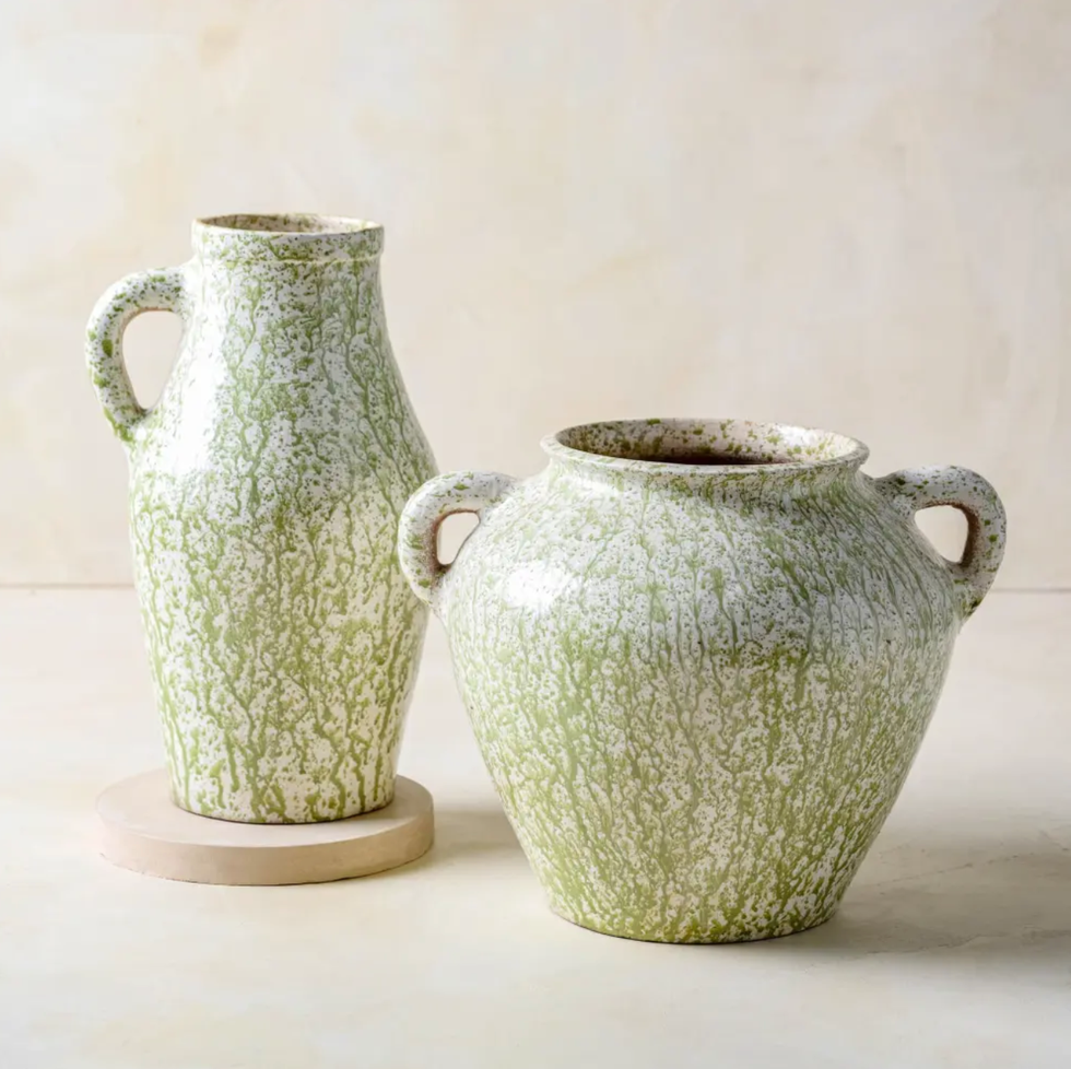 Sage Green Speckled Vase