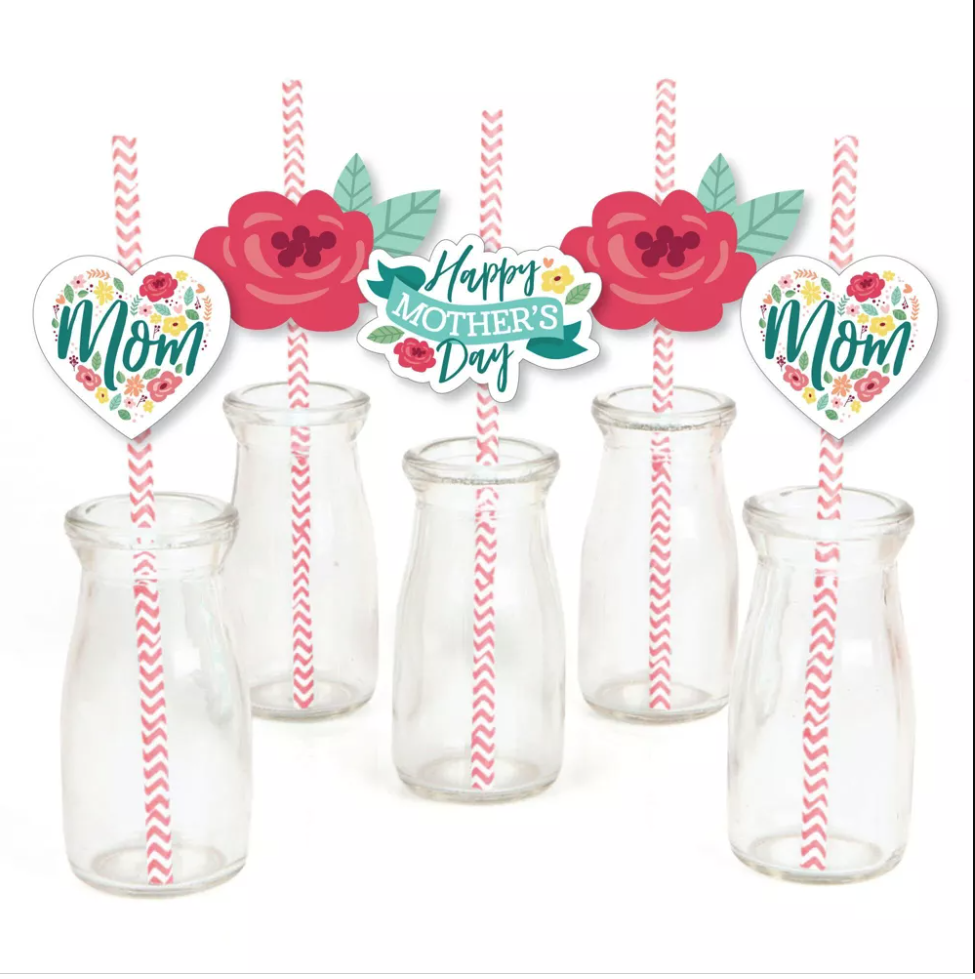 Mother’s Day Decorative Straws
