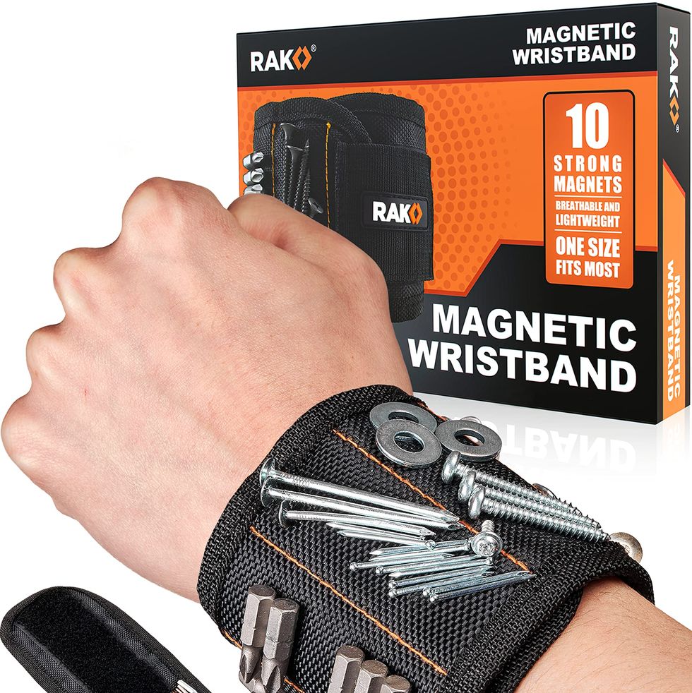 RAK Magnetic Wristband with Strong Magnets for Holding Screws, Nails, Drill Bits