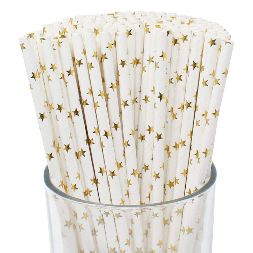 Star-Spangled Biodegradable Straws