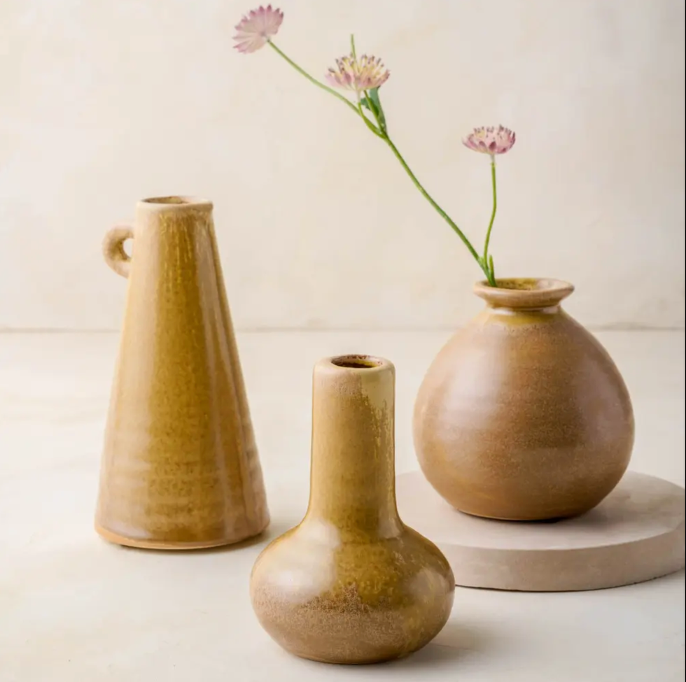 Ochre Ceramic Bud Vase