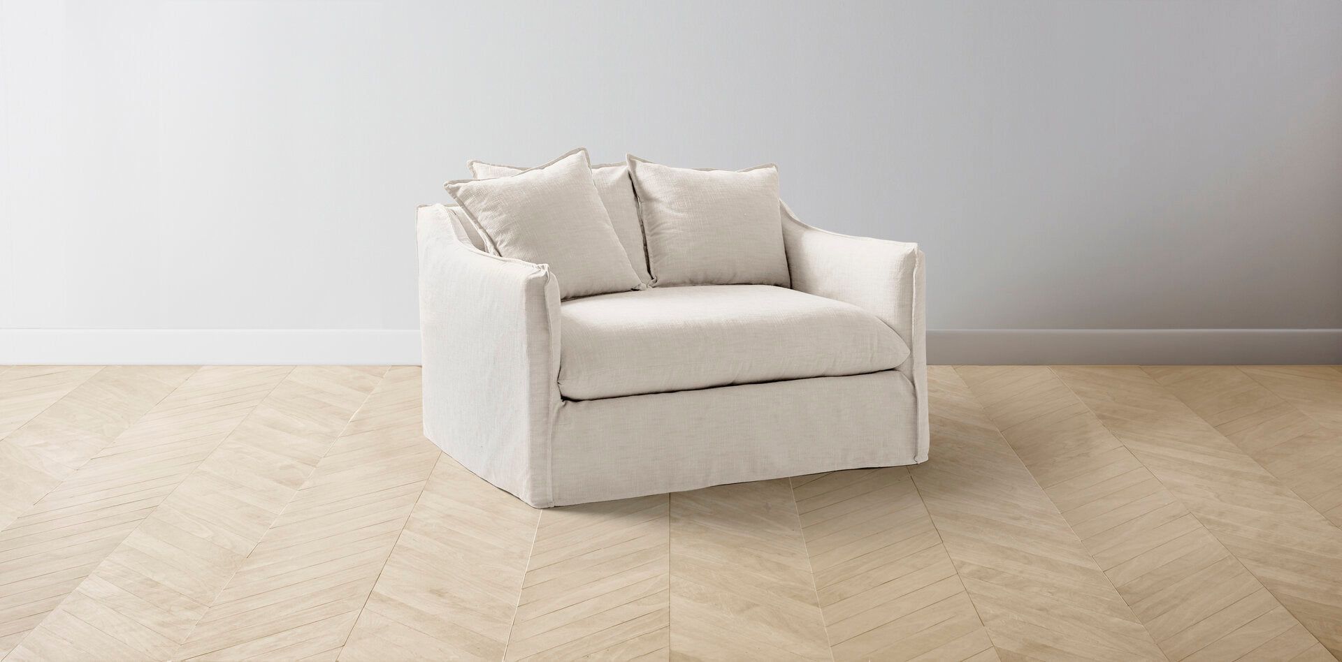 30 Best Comfy Chairs Of 2024 Shop Our Favorite Finds   1683584836 Dune Chair Scatter Back Down Cushion Slipcover Performance Linen Creme None 2048x 