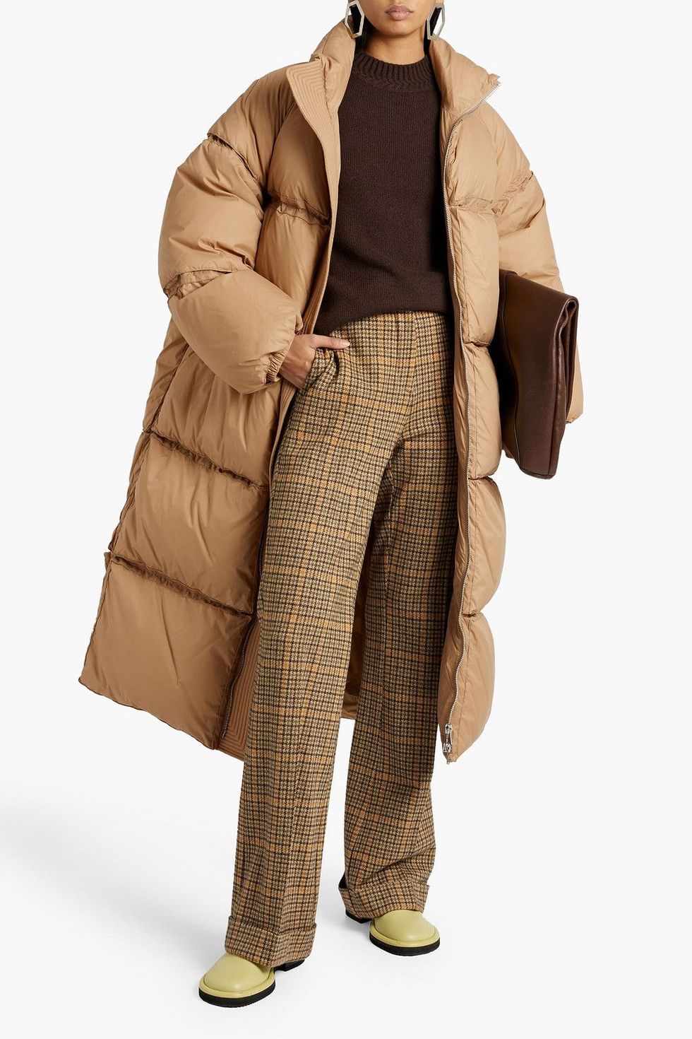 Alana oversized quilted shell down coat