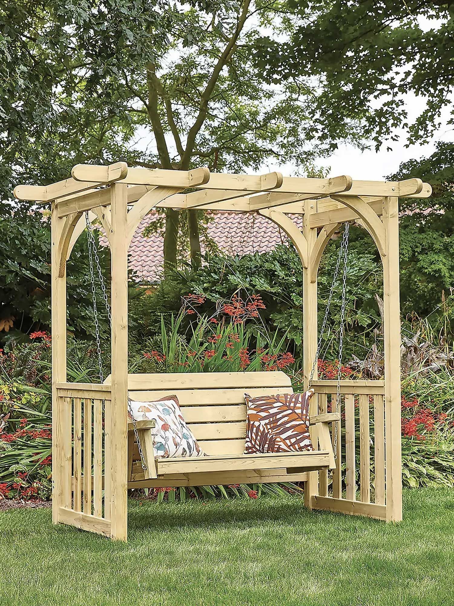 3 seater garden online swing homebase