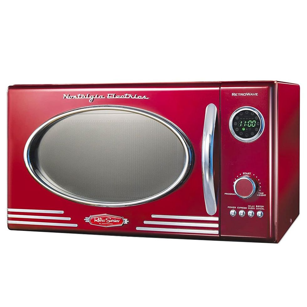 ARLIME Small Retro Microwave Oven, 0.7Cu.ft, 700-Watt with 5 Micro Power  Defrost & Auto Cooking Function, LED Display, Easy Clean Interior,  Stainless